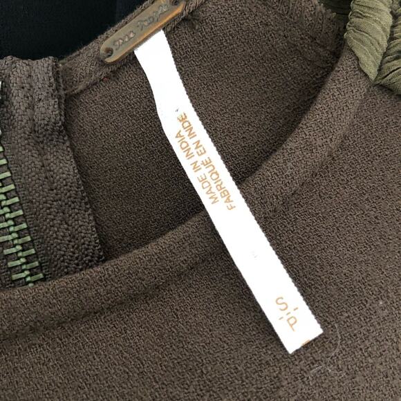 Rare Free People Sheath Dress with Sheer Sleeves - Picture 6 of 8